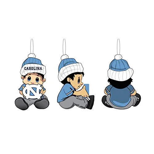 Team Sports America NCAA University of North Carolina Remarkable Adorable Lil Fan Christmas Ornament - 2" Long x 2" Wide x 3" High - 757 Sports Collectibles