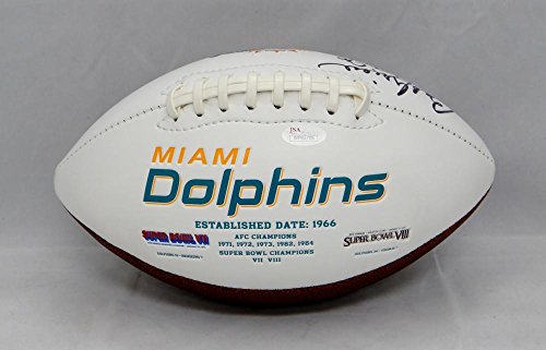 Bob Griese HOF Autographed Miami Dolphins Logo Football- JSA Witnessed Authenticated - 757 Sports Collectibles