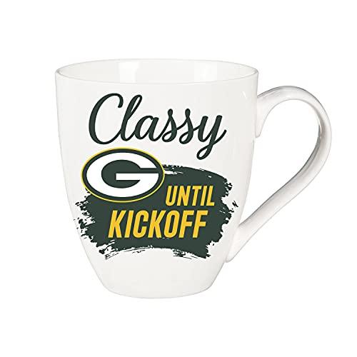 Team Sports America Green Bay Packers, Ceramic Cup O'Java 17oz Gift Set - 757 Sports Collectibles