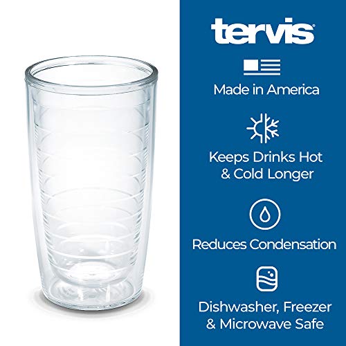 Tervis NCAA Kansas Jayhawks All Over Tumbler with Lid, 16 oz, Clear - 757 Sports Collectibles