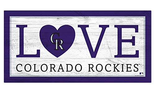 Fan Creations MLB Colorado Rockies Unisex Colorado Rockies Love Sign, Team Color, 6 x 12 - 757 Sports Collectibles