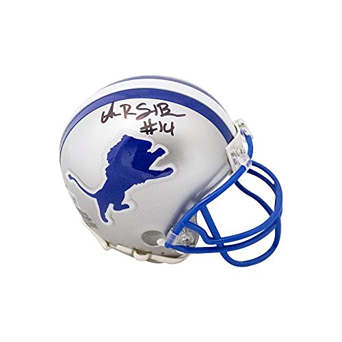 Amon-Ra St. Brown Autographed Detroit Lions Mini Football Helmet - BAS COA - 757 Sports Collectibles