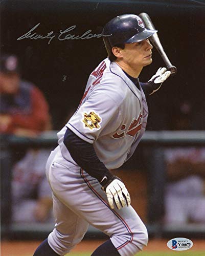 Marty Cordova Autographed Cleveland Indians 8x10 Photo - BAS COA (Silver Ink) - 757 Sports Collectibles