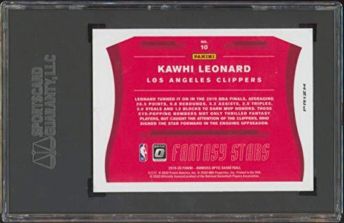 Kawhi Leonard 2019 Donruss Optic #10 Fantasy Stars Holo Prizm Card Graded 10 SGC - 757 Sports Collectibles