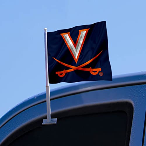 College Flags & Banners Co. Virginia Cavaliers Car Flag - 757 Sports Collectibles