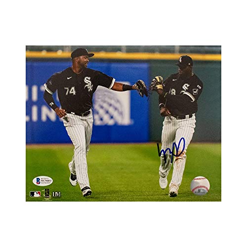 Luis Robert Autographed Chicago White Sox 8x10 Photo - BAS COA (Fist Bump) - 757 Sports Collectibles
