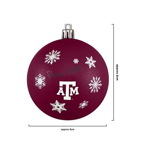 FOCO Texas A&M Aggies NCAA 5 Pack Shatterproof Ball Ornament Set - 757 Sports Collectibles