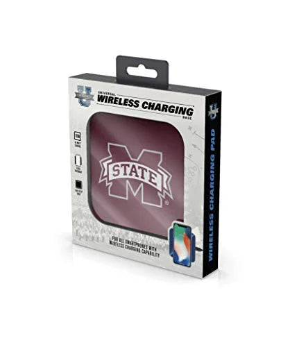 NCAA Mississippi State Bulldogs Wireless Charging Pad, White - 757 Sports Collectibles