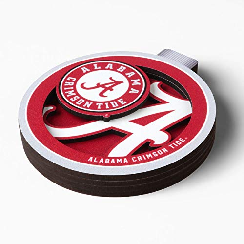 YouTheFan NCAA Alabama Crimson Tide 3D Logo Series Ornament, team colors - 757 Sports Collectibles