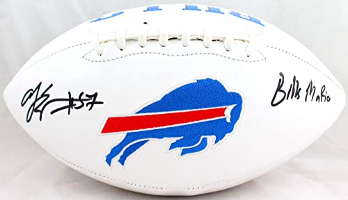 Aj Epenesa Autographed Buffalo Bills Logo Football w/Bills Mafia-Beckett W Hologram - 757 Sports Collectibles