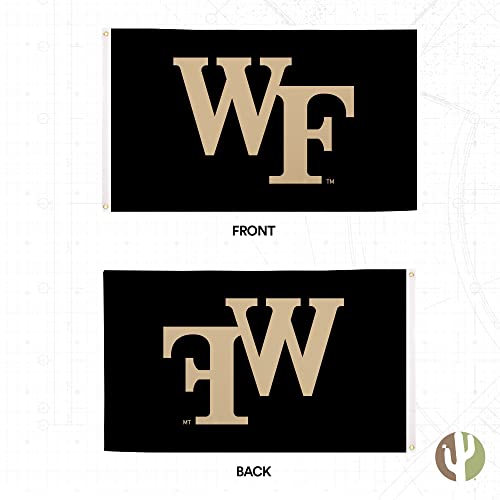 Desert Cactus Wake Forest University Flag Demon Deacons Flags Banners 100% Polyester Indoor Outdoor 3x5 (Style 1) - 757 Sports Collectibles