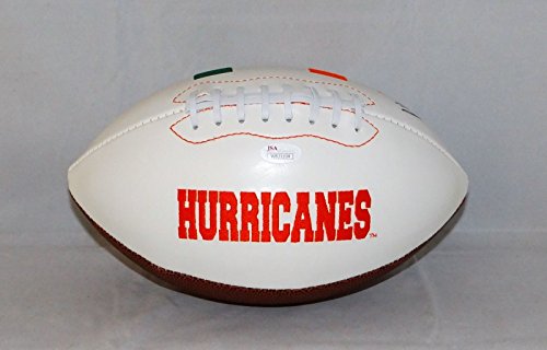 Russell Maryland Autographed Miami Hurricanes Logo Football- JSA W Auth - 757 Sports Collectibles