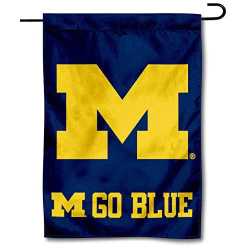 Michigan Wolverines Go Blue Garden Flag and Yard Banner - 757 Sports Collectibles
