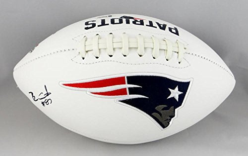 Ben Coates Autographed New England Patriots Logo Football- Beckett Auth