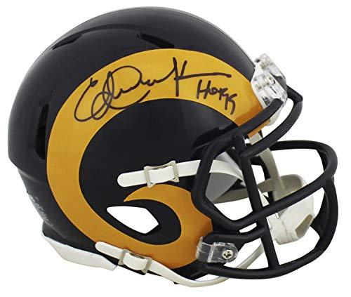 Rams Eric Dickerson"HOF 99" Authentic Signed Speed Mini Helmet BAS Witnessed - 757 Sports Collectibles