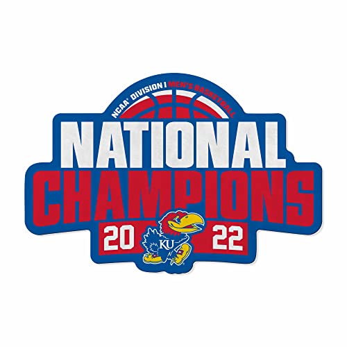 Rico Industries NCAA Kansas Jayhawks 2022 NCAA Men's Basketball National Champions Classic State Shape Cut Pennant - Home and Living Room Décor - Soft Felt EZ to Hang - 757 Sports Collectibles