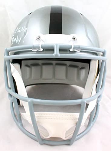 Shane Lechler Autographed Oakland Raiders F/S Flash Helmet w/3 Insc.-Beckett W Hologram White - 757 Sports Collectibles