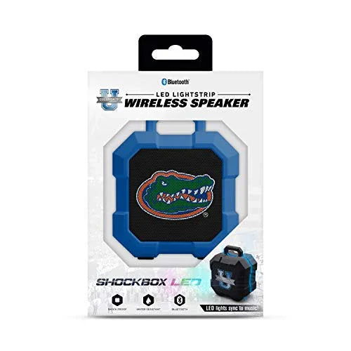NCAA Florida Gators Shockbox LED Wireless Bluetooth Speaker, Team Color - 757 Sports Collectibles