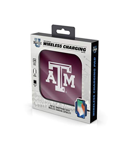 NCAA Texas A&M Aggies Wireless Charging Pad, White - 757 Sports Collectibles