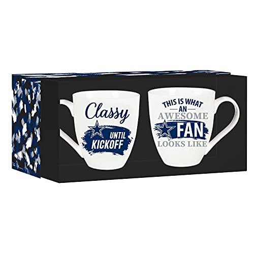 Team Sports America Dallas Cowboys, Ceramic Cup O'Java 17oz Gift Set - 757 Sports Collectibles