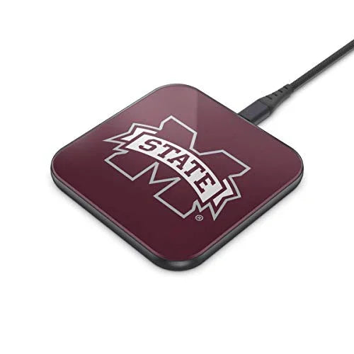 NCAA Mississippi State Bulldogs Wireless Charging Pad, White - 757 Sports Collectibles