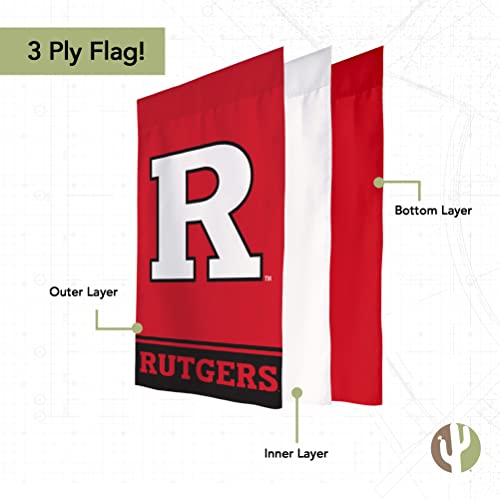 Rutgers Garden Flag State University of New Jersey RTX Banner 100% Polyester (Design A) - 757 Sports Collectibles