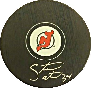New Jersey Devils Steven Santini signed puck