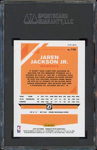 Grizzlies Jaren Jackson Jr 2019 Donruss Optic #110 Holo Prizm Card Grade 10 SGC - 757 Sports Collectibles