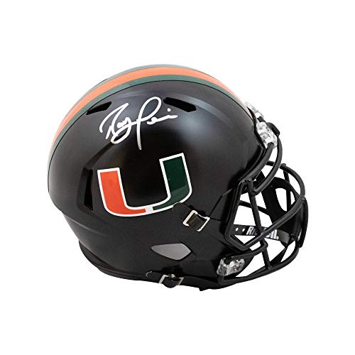 Ray Lewis Autographed Miami Hurricanes Miami Nights Full-Size Football Helmet - BAS COA - 757 Sports Collectibles