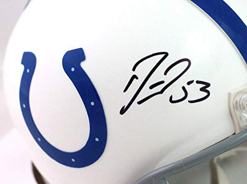 Darius Leonard Autographed Indianapolis Colts Mini Helmet- Beckett W Black - 757 Sports Collectibles