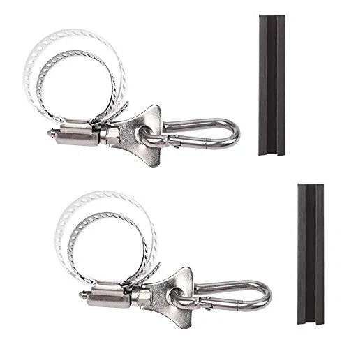 Flag Mounts with Carabiner Clips for Grommet Flags Universal Set of 2 - 757 Sports Collectibles