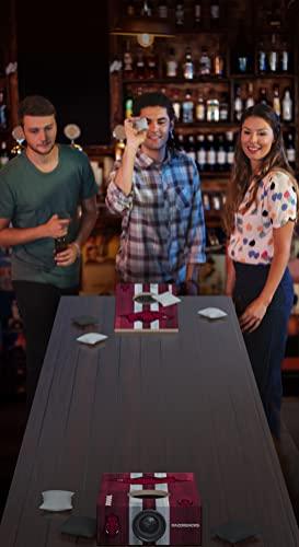 SOAR NCAA Tabletop Cornhole Game and Bluetooth Speaker, Arkansas Razorbacks - 757 Sports Collectibles