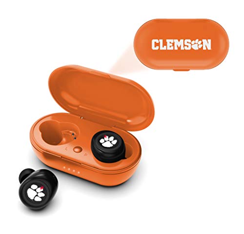 NCAA Clemson Tigers True Wireless Earbuds, Team Color - 757 Sports Collectibles