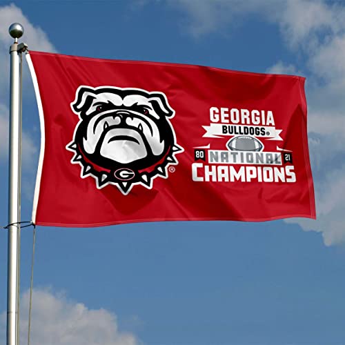 Georgia Bulldogs 2021 Football National Champions Banner Flag - 757 Sports Collectibles