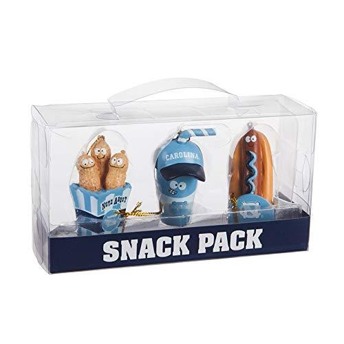 University of North Carolina, Snack Pack Ornament Set Officially Licensed Decorative Ornament for Sports Fans - 757 Sports Collectibles