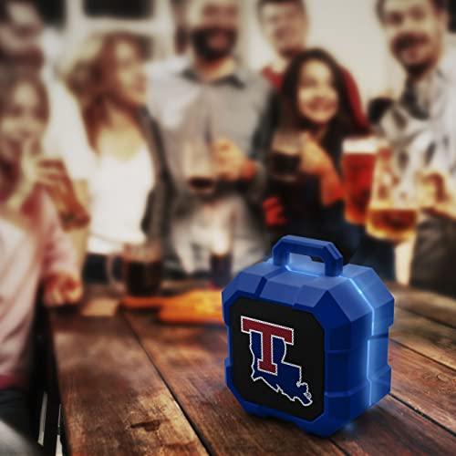 NCAA Louisiana Tech Bulldogs Shockbox LED Wireless Bluetooth Speaker, Team Color - 757 Sports Collectibles