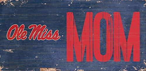 Fan Creations NCAA Mississippi Old Miss Rebels Unisex Ole Miss MOM Sign, Team Color, 6 x 12 - 757 Sports Collectibles