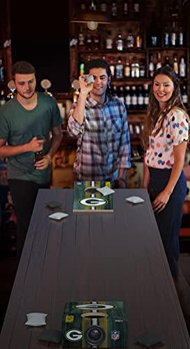 SOAR NFL Tabletop Cornhole Game and Bluetooth Speaker, Green Bay Packers - 757 Sports Collectibles