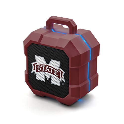 NCAA Mississippi State Bulldogs Shockbox LED Wireless Bluetooth Speaker, Team Color - 757 Sports Collectibles