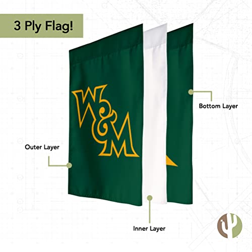 College of William & Mary Garden Flag Tribe W&M Banner 100% Polyester (Design A) - 757 Sports Collectibles