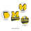 Team Sports America NCAA University of Michigan Fun Colorful Mascot Statue 12 Inches Tall - 757 Sports Collectibles