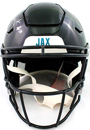 Laviska Shenault Autographed Jaguars SpeedFlex Full Size Helmet- Beckett W Silver - 757 Sports Collectibles