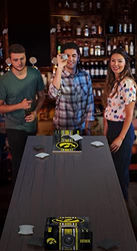 SOAR NCAA Tabletop Cornhole Game and Bluetooth Speaker, Iowa Hawkeyes - 757 Sports Collectibles