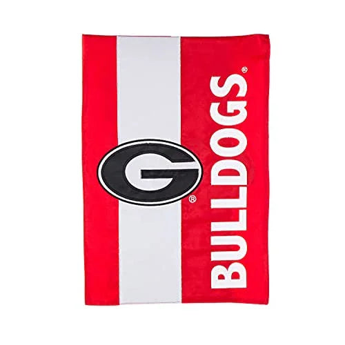 Team Sports America Collegiate University of Georgia Embroidered Logo Applique Garden Flag, 12.5 x 18 inches Indoor Outdoor Double Sided Decor for Collegiate Fans - 757 Sports Collectibles