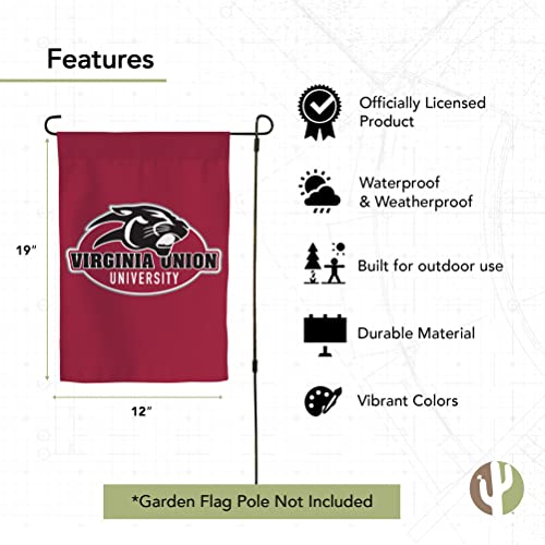 Virginia Union University Garden Flag NU Wildcats Banner 100% Polyester (Design 1) - 757 Sports Collectibles