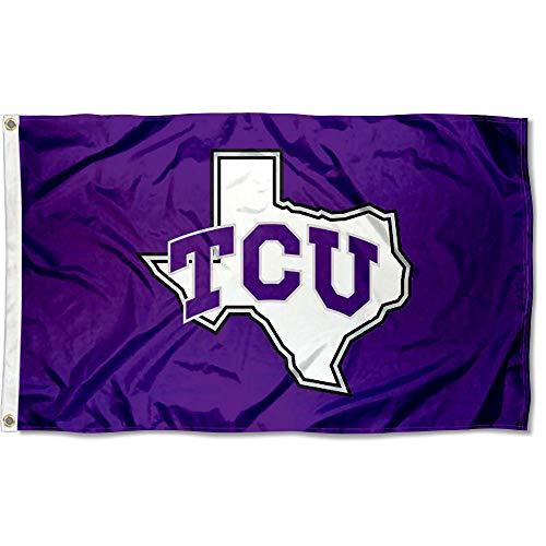 College Flags & Banners Co. Texas Christian Horned Frogs State of Texas Flag - 757 Sports Collectibles