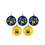 FOCO Michigan Wolverines NCAA 5 Pack Shatterproof Ball Ornament Set - 757 Sports Collectibles