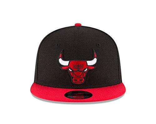 New Era NBA Chicago Bulls Adult Men NBA 9Fifty 2Tone Snapback Cap,OSFA,Black - 757 Sports Collectibles