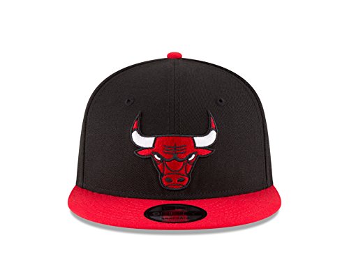 New Era NBA Chicago Bulls Adult Men NBA 9Fifty 2Tone Snapback Cap,OSFA,Black - 757 Sports Collectibles