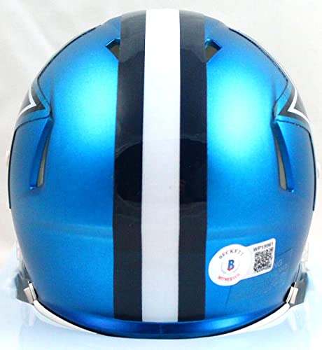 Dak Prescott Autographed Dallas Cowboys Blaze Mini Helmet-Beckett W Hologram White - 757 Sports Collectibles